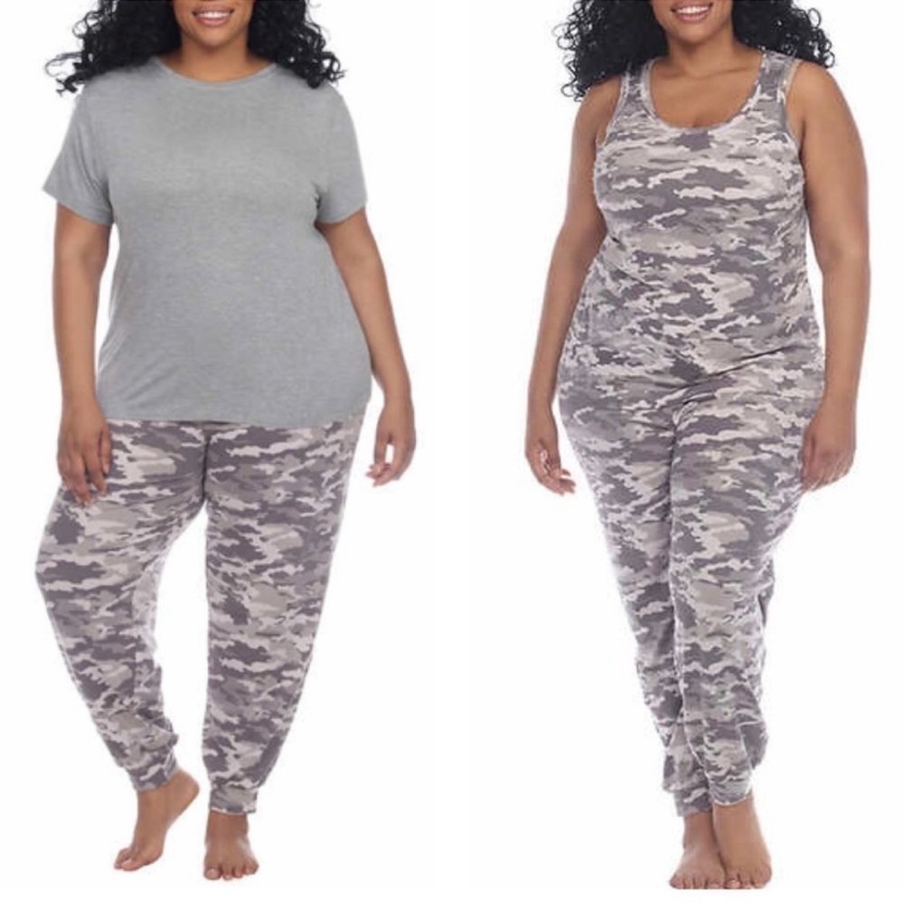 NWT Honeydew Ladies' 3-piece Gray Camo Print Lounge Set